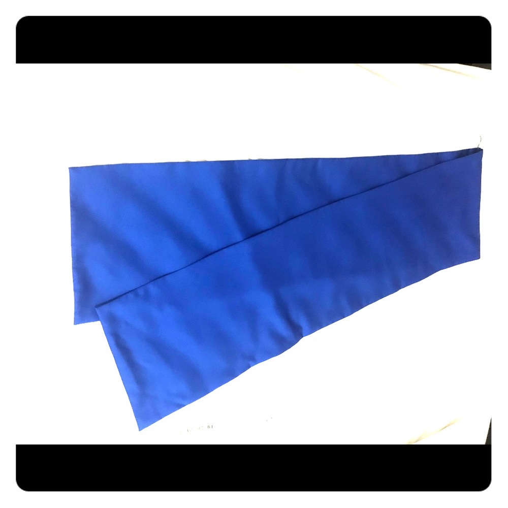 Royal Blue Satin Shawl Scarf Wrap Throw 82.5”X12”
